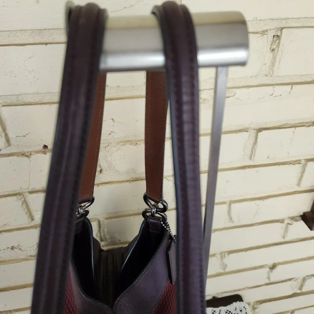 Like New Coach Lexy Oxblood Burgandy Shoulder Bag Large